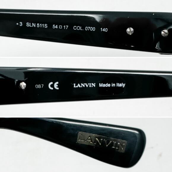 Lanvin Square Jeweled Sunglasses w/ case black SNL 511S - Picture 3 of 10